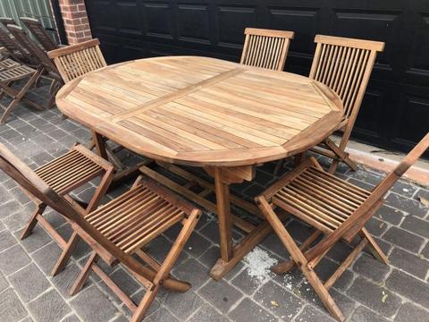 Outdoor teak set solid delivery anytime