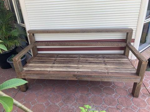 Hardwood bench seat