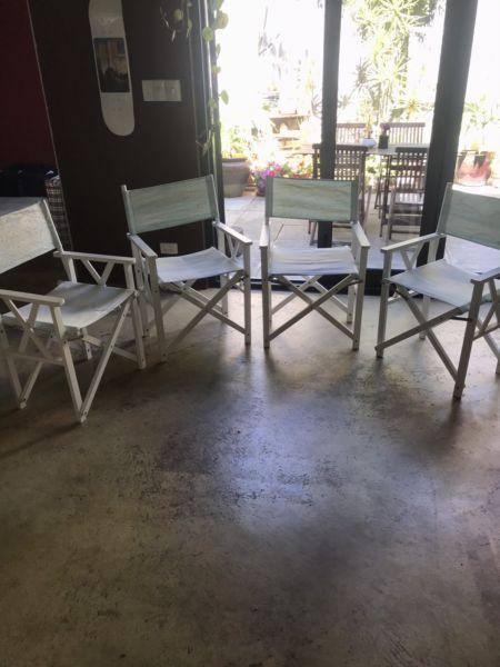4 x White Deck Chairs $20