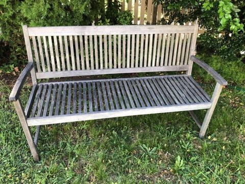 Outdoor timber wooden garden bench lounge