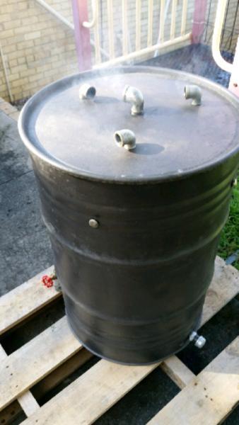 Ugly drum smoker, bbq, home made