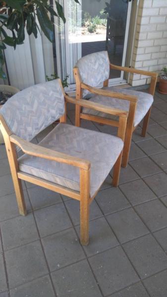 CARVER CHAIRS X 2 COMFORTABLE GOOD FOR OUTDOORS OR SHED