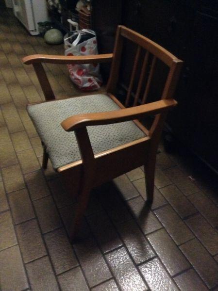 Old Wooden Commode Chair