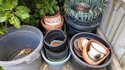 Various assortment of plant pots