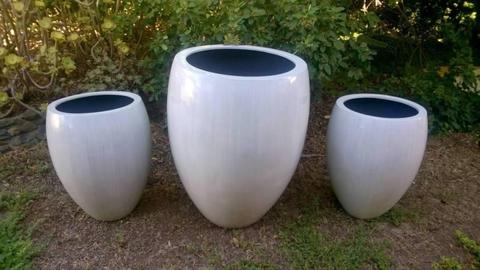 **NEW** Glazed pots by Lotus Collection x 3
