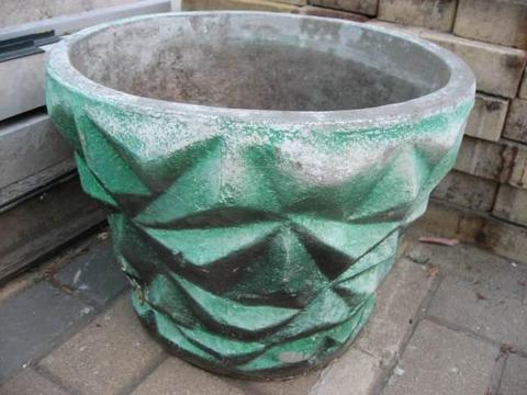 Large Old Concrete Plant Pot