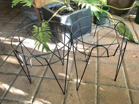 Pot plant stands black metal as new