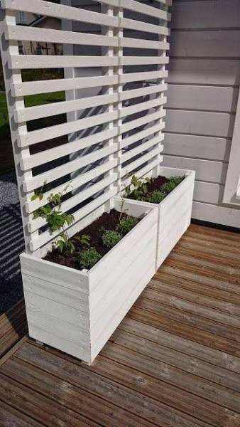 2 x Planter Box with Privacy Screen