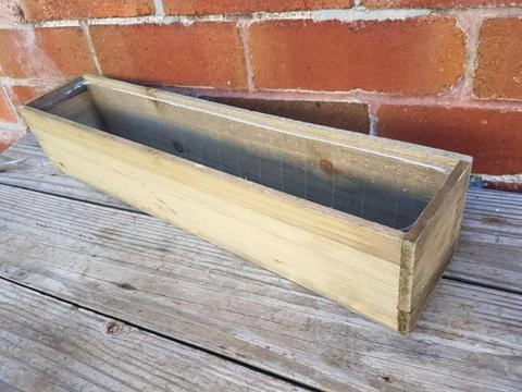 Vintage style wooden planter for herbs succulents etc