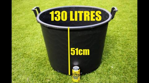 Extra large 130L garden pots with handles