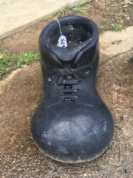A large concrete boot