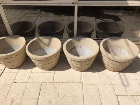 Garden cement pots