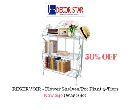 RESERVOIR - Flower Shelves/Pot Plants 3-Tiers (Was $80)
