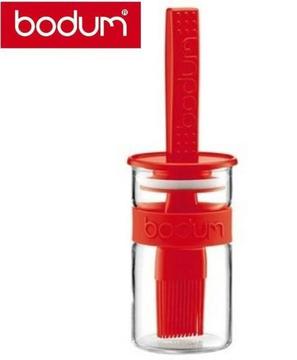Bodum BISTRO Sauce Pot 250ml with Silicone Brush - Red