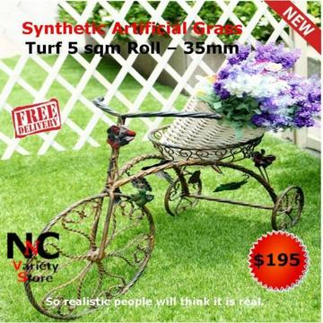 Synthetic Artificial Grass Turf 5 sqm Roll - 35mm
