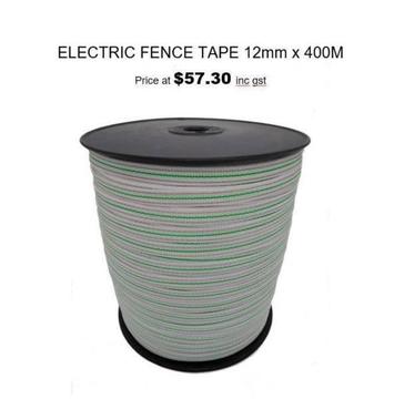 Electric Fence Poly Tape - 400m x 12mm