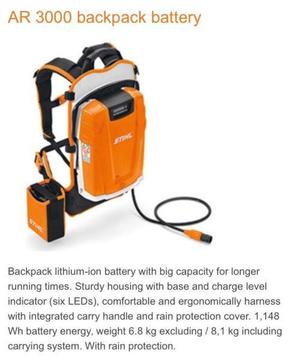 STIHL AR 3000 backpack battery