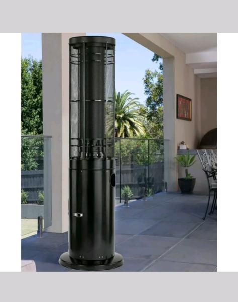 Gasmate Outdoor Black Powder Coated Column Gas Heater - 35MJ/h Ou