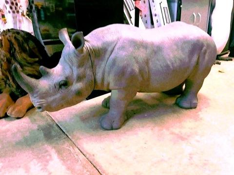 Rhino Garden Statue