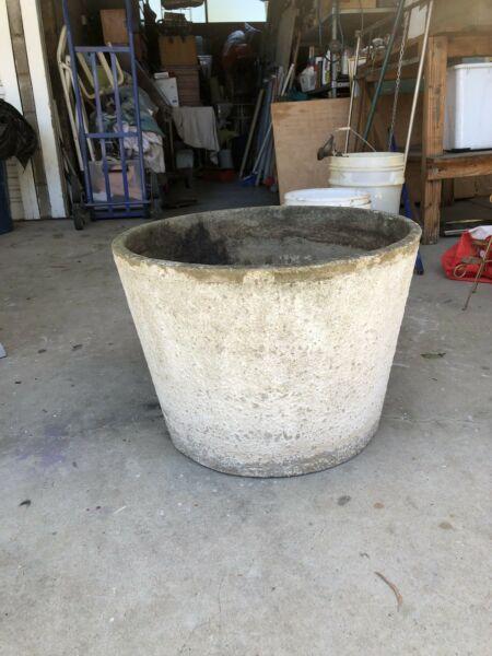 Large vintage concrete pot