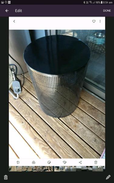 Rustic wrought iron decorative plant stand $10