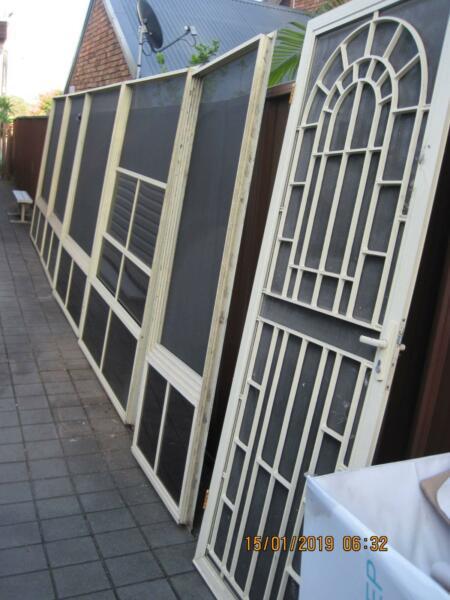 Used Aluminium Screen Enclosure Walls and Door 7.7 meters approx