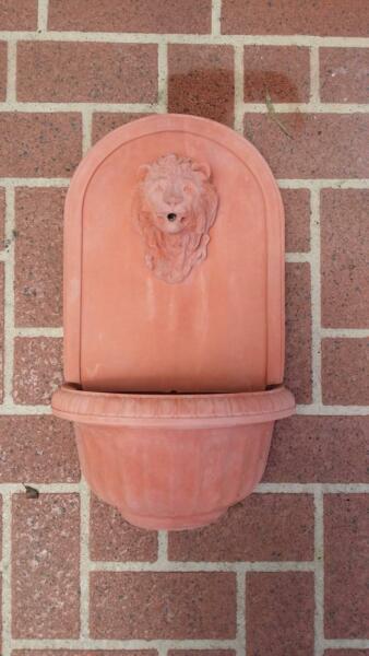 terracotta wall planter water feature fountain , no pump or hose