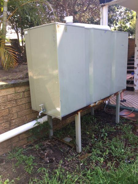 Rain water tank and stand