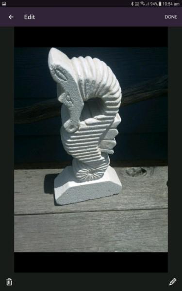 Plaster seahorse nautical feature $10