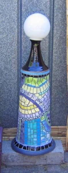 Mosaic garden light hand made retro lamp Mornington Peninsula