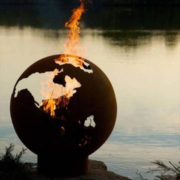 Large Globe 1/4 Inch Carbon Steel Outdoor Fire Pit- Usually $1200