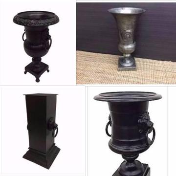 Vintage Versace, French inspired Outdoor Urns