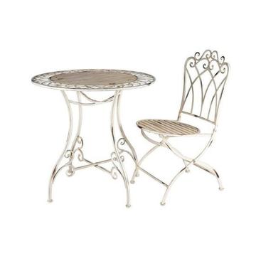 Martinique Table & Chair Metal w/Wood