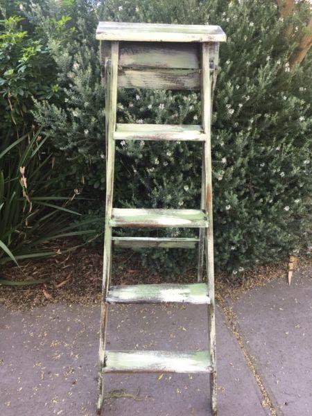 GORGEOUS ANTIQUE RESTORED LADDER/SHELVES