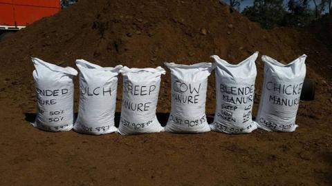 SHEEP, COW,CHICKEN OR BLENDED MANURE