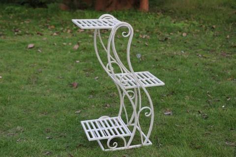 3 Tier Curved Wrought Iron Planter Stand