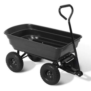 Outdoor Garden Trolley Landscaper Cart Wheelbarrow Wagon Nursery