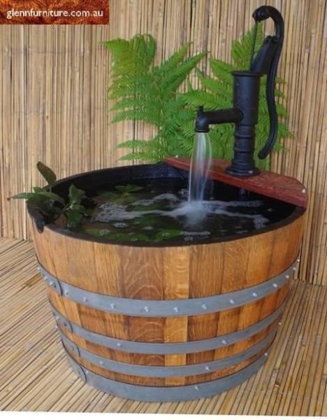 FISH POND FOUNTAIN WITH WATER PUMP AND ELECTRIC PUMP
