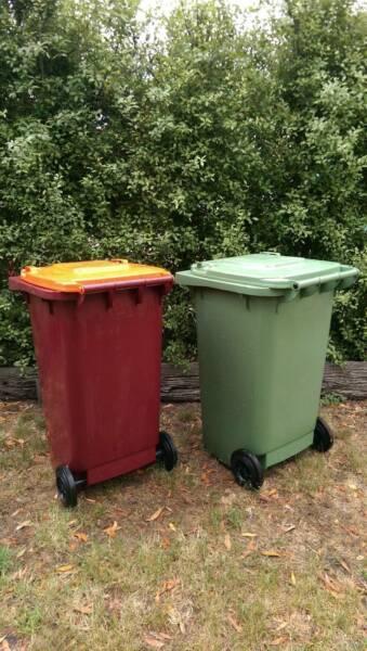 240 Litre Wheelie Bins used for Feed Storage, Straw or Hay, clean