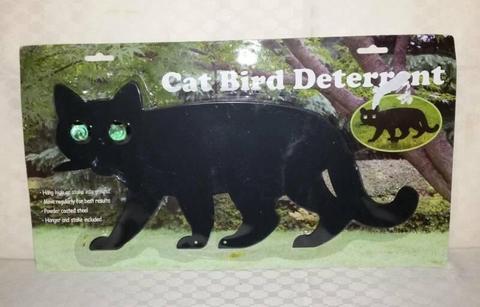Metal Black Cat Bird Deterrent. NEW - 2 Available @ $5ea