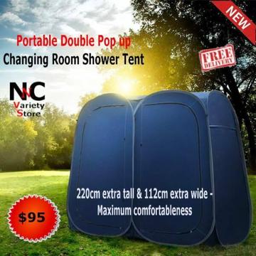 Portable Double Pop up Changing Room Shower Tent