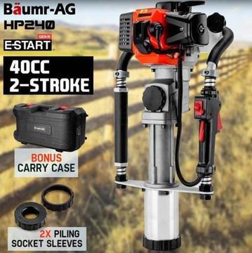 Post Driver - 40cc 2-Stroke Pile Star Picket Rammer Fence
