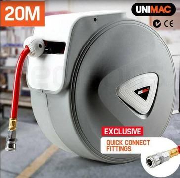 20m Retractable Air Hose Reel Commercial Wall Mounted Auto Rewind