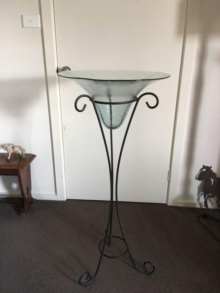 Wrought iron /glass vase