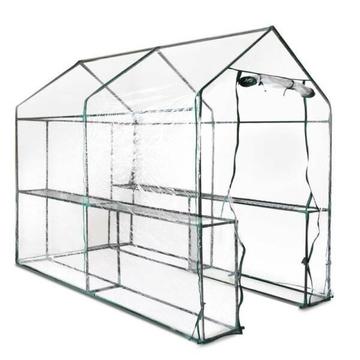 FREE MEL DEL-1.9x1.2M Garden Greenhouse w/ Transparent PVC Cover