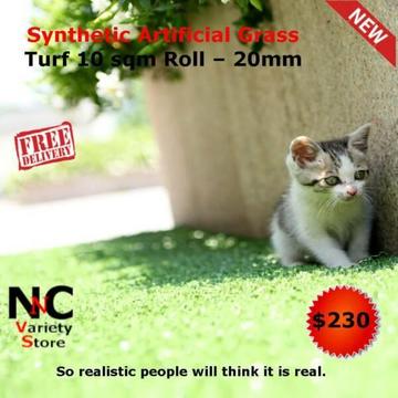 Synthetic Artificial Grass Turf 10 sqm Roll - 20mm