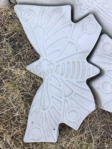 Handmade concrete butterflies