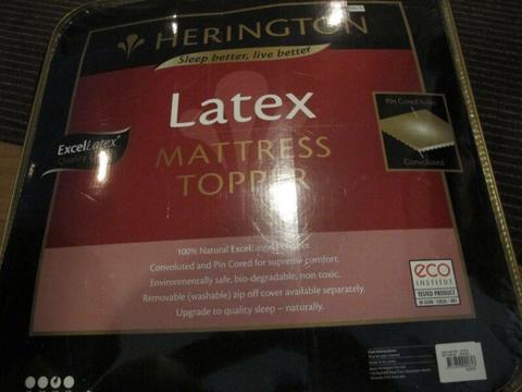 Herington King Size Latex Mattress Topper, Excellent condition