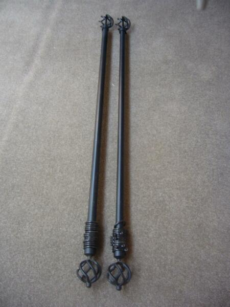 small cast iron curtain rods