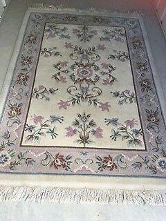 Oriental Rug-in pure wool/hand woven, mushroomy colour, in vgc